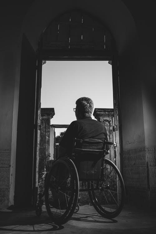 man in wheelchair